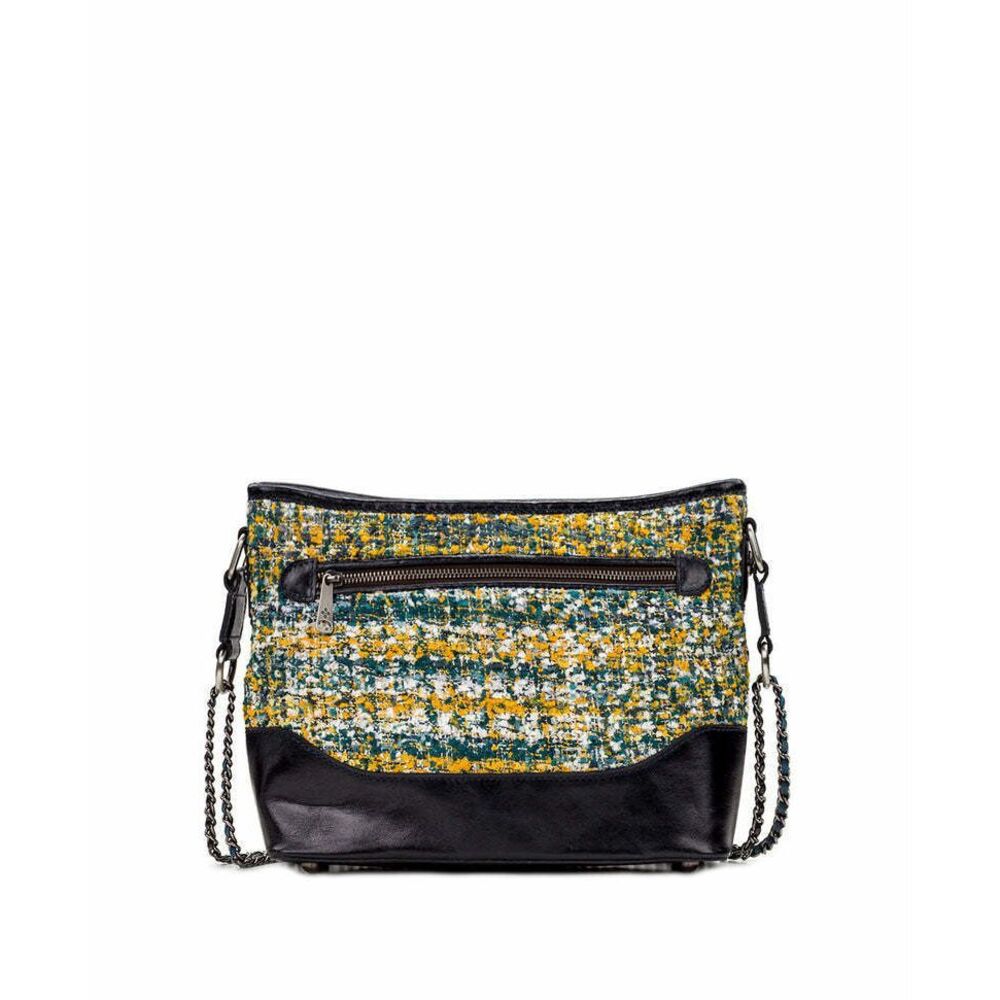 NWT Patricia Nash Tweed Boucle Salvina Crossbody Shoulder Bag Leather Purse
